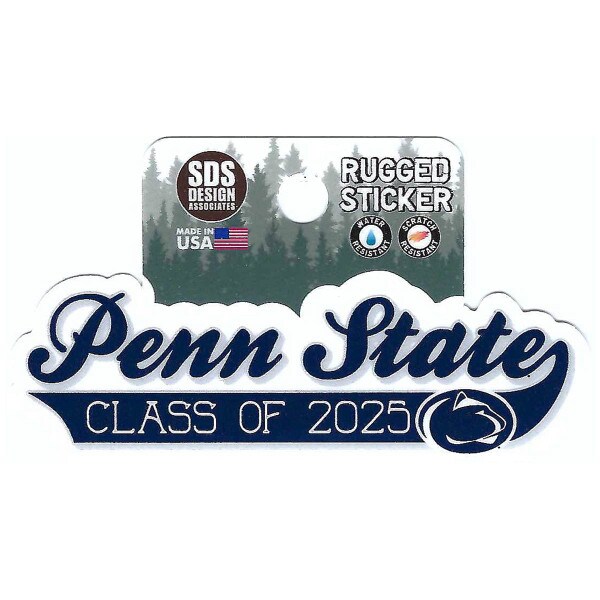 rugged sticker script Penn State Class of 2025